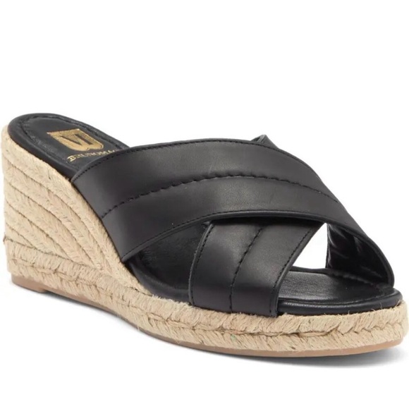 Bruno Magli Shoes - Bruno Magli Elena black espadrille sandal leather shoe size 9